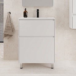 Style Line Тумба под раковину Лима 60 Plus эмаль белая матовая – фотография-3